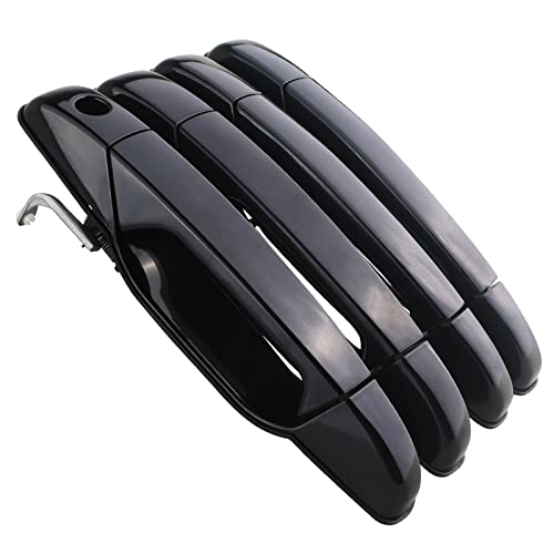 APPERFiT Upgraded Exterior Door Handles Black Compatible with 2007-2013 Chevy Chevrolet Silverado 1500 2500 3500 Suburban Tahoe Avalanche, GMC Sierra Yukon, Cadillac Escalade - Image 1