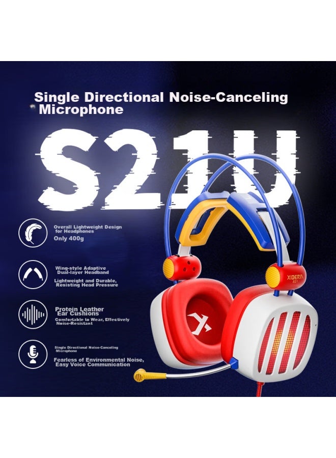 Xiberia S21 Flame Storm Gaming Headset, Over-ear Headphones, Computer Gaming Headset, Usb 7.1 Channel Headset With Microphone, Wired Pubg Headset With Mic - Image 4