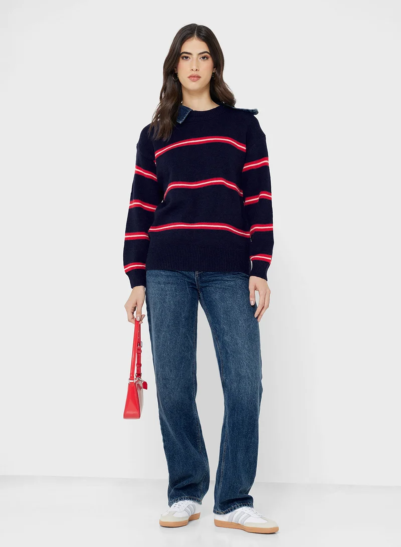 Ginger Classic Knitted Stripe Sweater