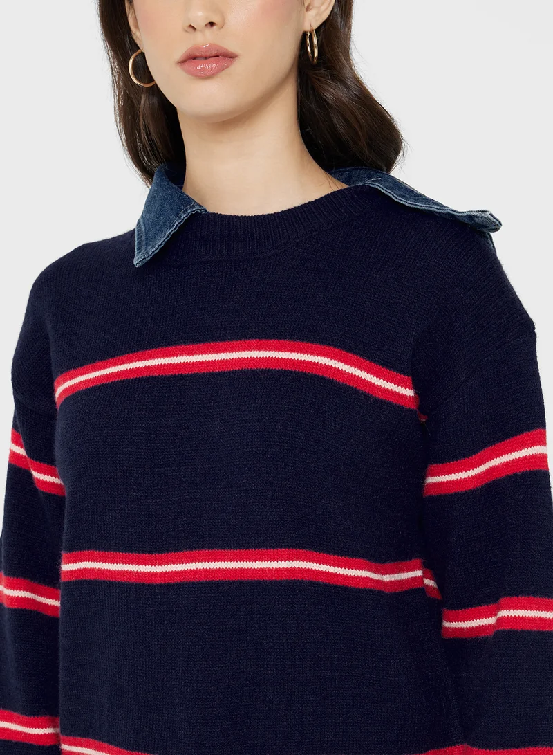 Ginger Classic Knitted Stripe Sweater