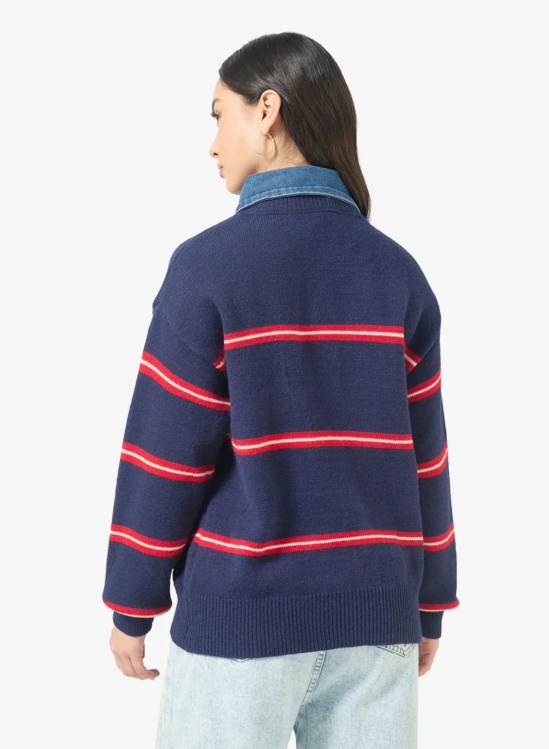 Ginger Classic Knitted Stripe Sweater