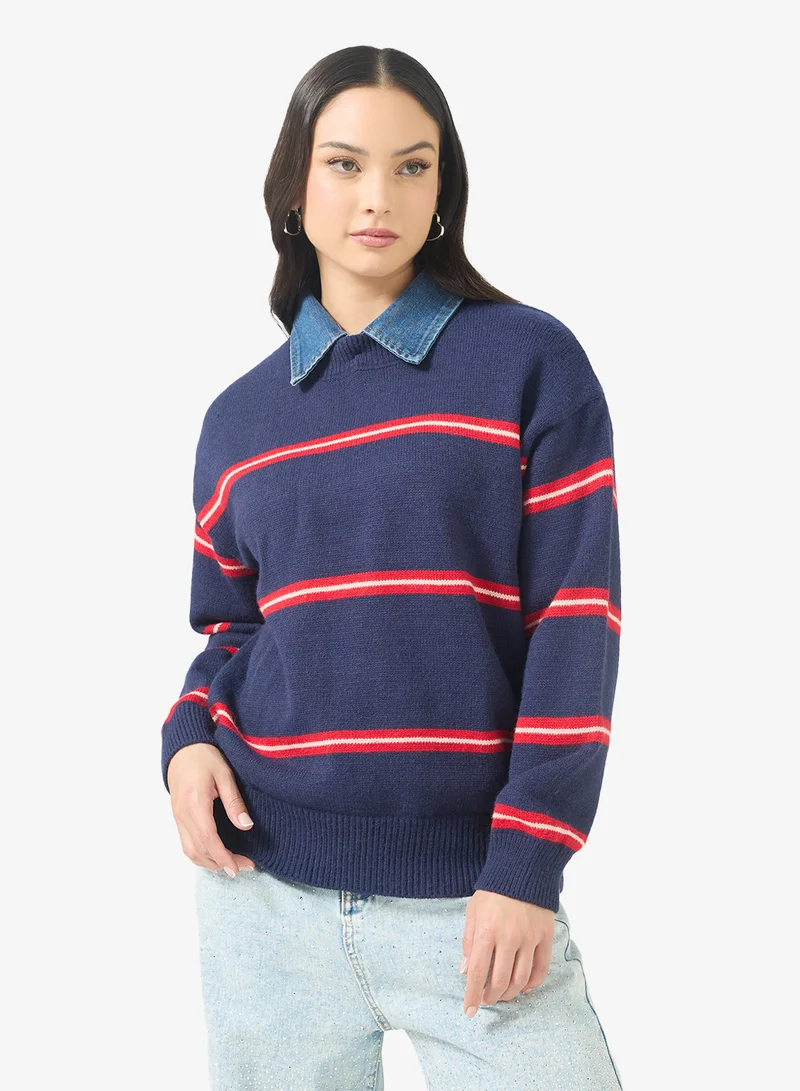 Ginger Classic Knitted Stripe Sweater