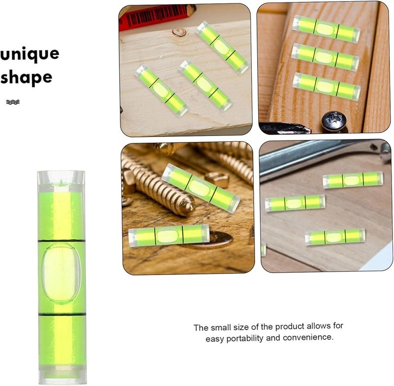 أوبيريتاكس 50 قطعة مستويات فقاعية صغيرة أداة مستوى الروح الأسطوانية للبناء وتخييم العربات ومحاذاة إطار الصورة - Image 4