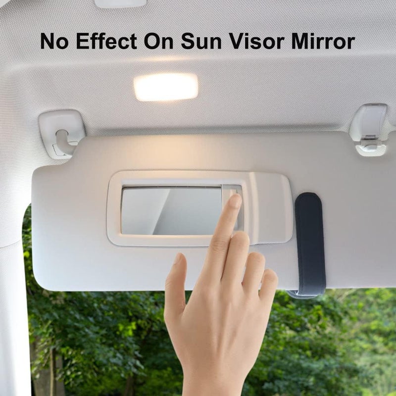 SUNCARACCL 2 Pack Sunglasses Holder for Car, Bling Sunglass Holders for Car Visor, Magnetic Leather Glasses Eyeglass Hanger Clip for Car, Car Interior Visor Accessories… - Image 4