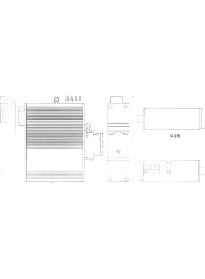 Smart Valley Huigu Industrial-Grade Fiber Optic Transceiver Switch, Gigabit Single-Mode Single-Fiber B-End 1 Optical 1 Electrical, Din-Rail Optical-Electrical Converter, Sc Interface, Hg800-Ge - Image 1