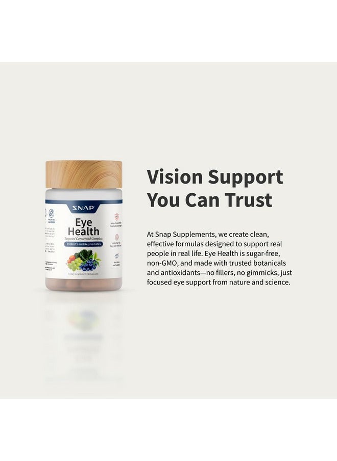 SNAP SUPPLEMENTS Snap Eye Health Supplements for Adults, Lutein and Zeaxanthin Supplements, Bilberry Extract, Lycopene Supplement, Support Eye Health, Natural Carotenoid Complex, Eye Vitamins and Herbs, 60 Capsules  - Image 5