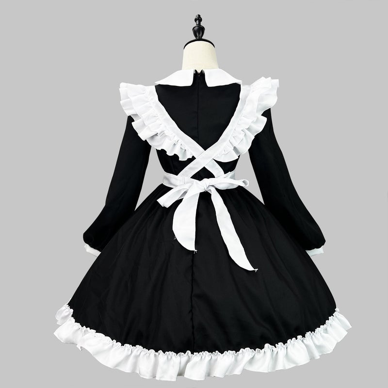 Original Super Cute Japanese Black And White Maid Suit Long-Sleeved Maid Suit Cosplay Performance Suit - Image 4