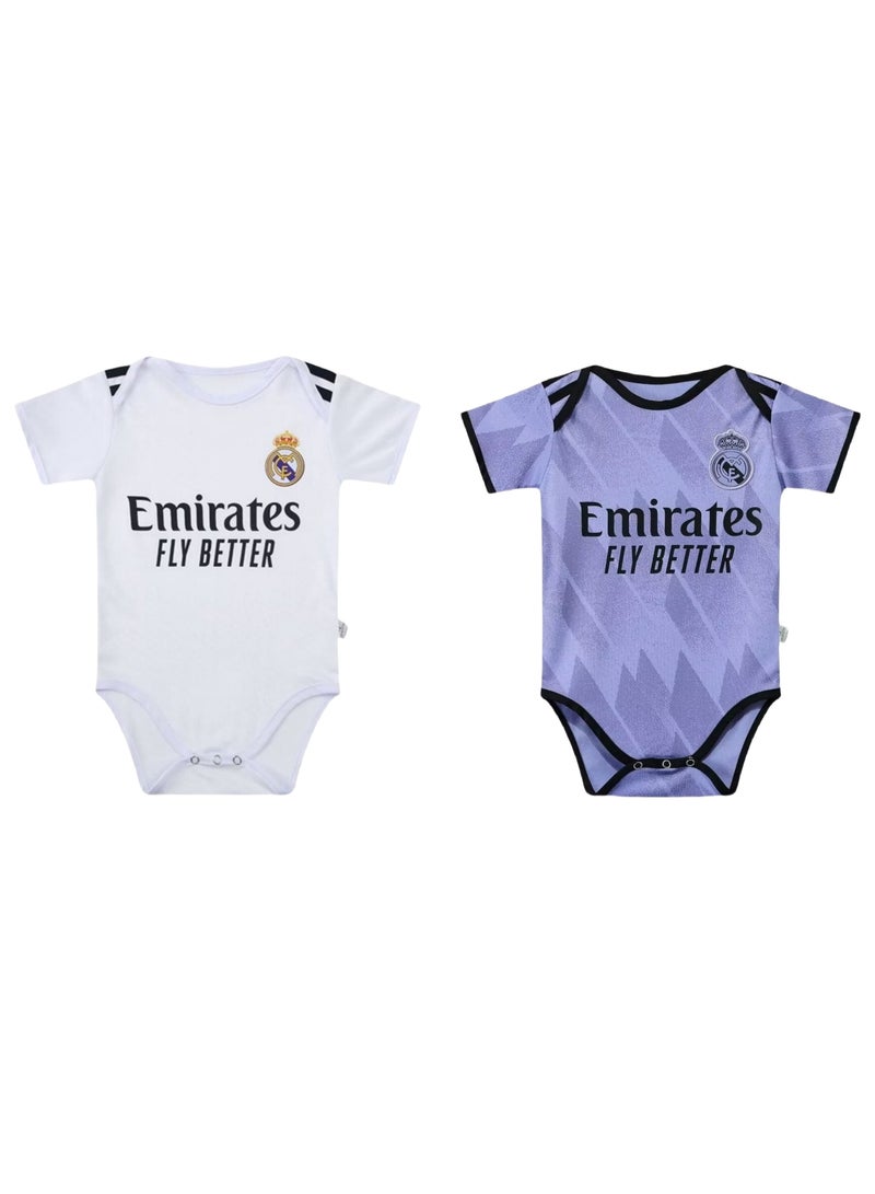 RedMapleTEK 2-PACK Football-themed Baby  Onesies 
