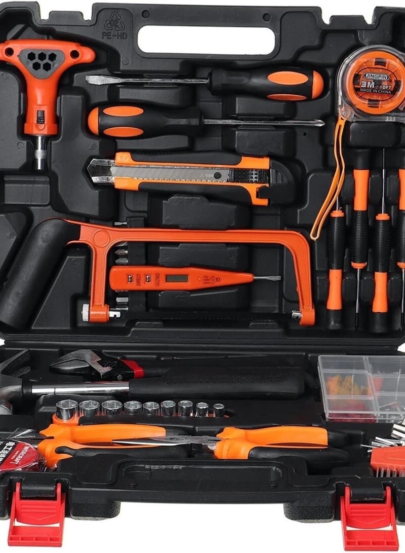 GGOOT General Household Tool Kit 105Pcs Hardware Tools Kit Screwdriver Wrench w/Storage Box Applied to Home Outdoors Car Compact Tool Set - Image 1