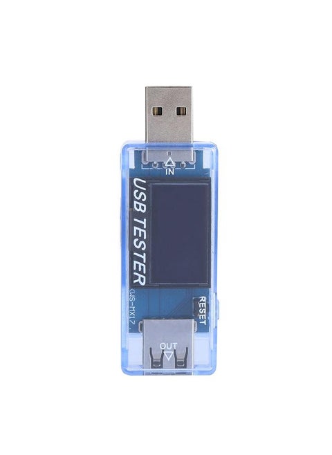USB QC2.0 LCD Current Voltage Meter Battery Capacity Power Tester Voltmeter Ammeter (Blue)