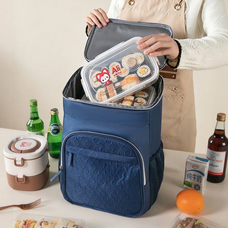 Waterproof Double Shoulder Crossbody Insulated Lunch Bag - Travel & Outdoor Handbag for Picnic - Image 5
