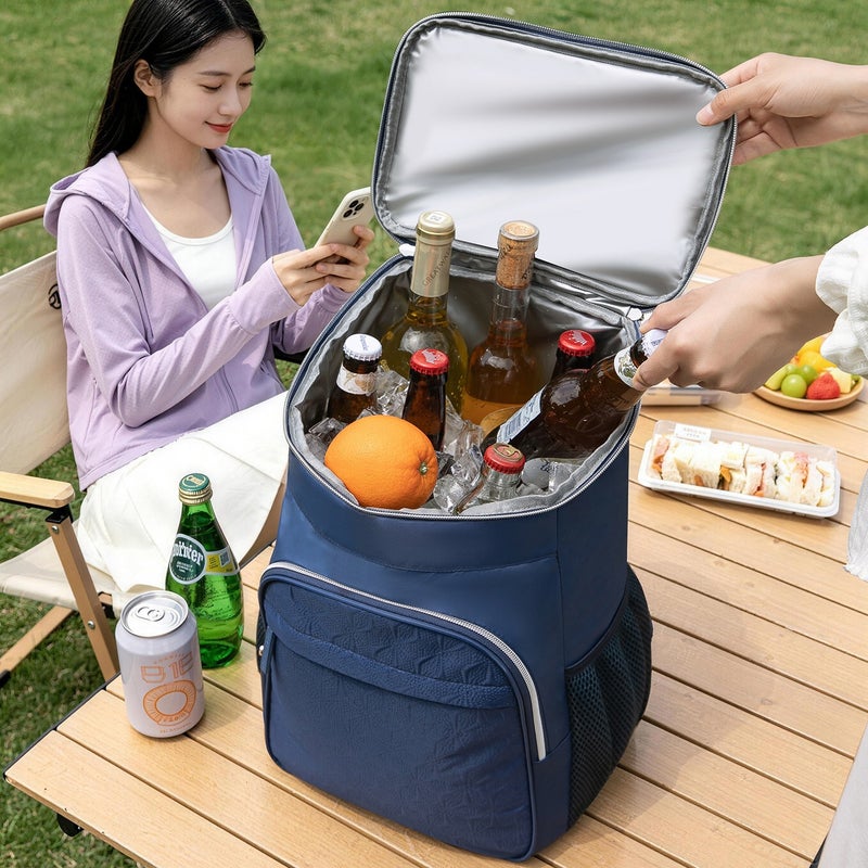 Waterproof Double Shoulder Crossbody Insulated Lunch Bag - Travel & Outdoor Handbag for Picnic - Image 3