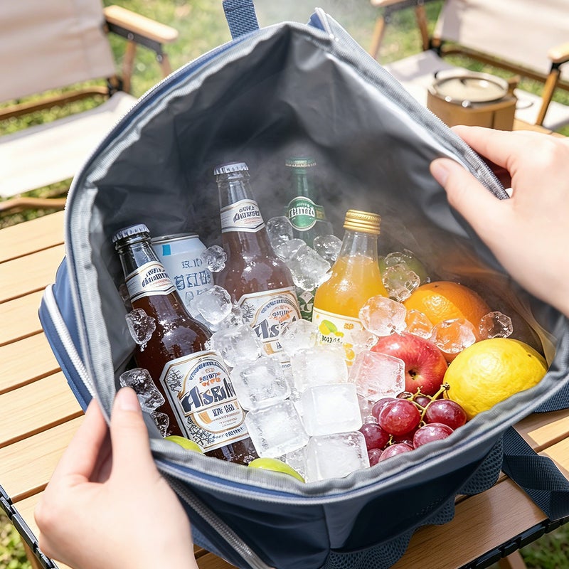 Waterproof Double Shoulder Crossbody Insulated Lunch Bag - Travel & Outdoor Handbag for Picnic - Image 4