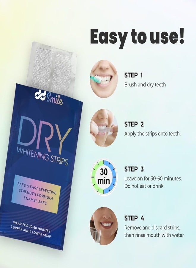 DwellDecor DD Dry Teeth Whitening Strips - 42 Strips (21 Treatments - Sensitive Teeth Whitening Strips - Peroxide-Free - Enamel Safe - Mint Flavor - Non-Slip - Mess-Free - Sensitivity Free - Image 3