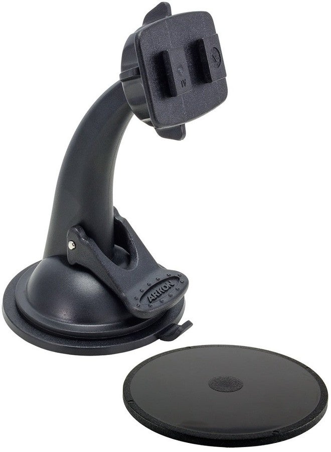 ARKON Mounts Windshield Dashboard Sticky Suction Mount for Cars and Trucks | Designed for Phone and Tablet Holders | Dual-T Holder Compatible | Strong Windshield Suction Mount | GN068WD-SBH - Image 1