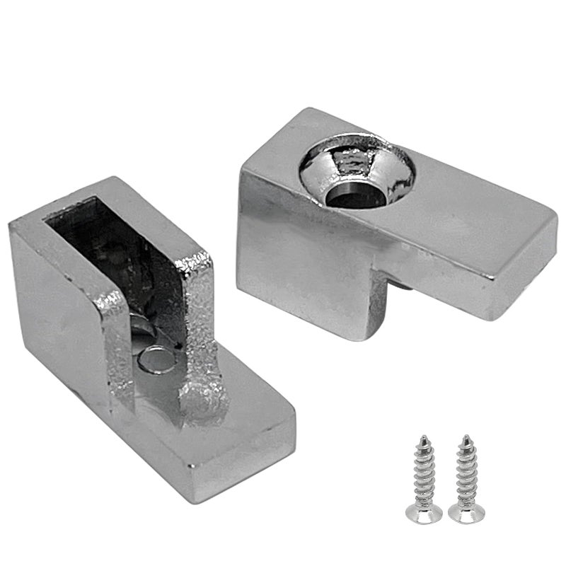 6pcs Plastic FShaped Bathroom Door clampFrameless Glass Clamp Holderwith M4x16mm Screwfor 8mm031in Thickness GlassSmall size