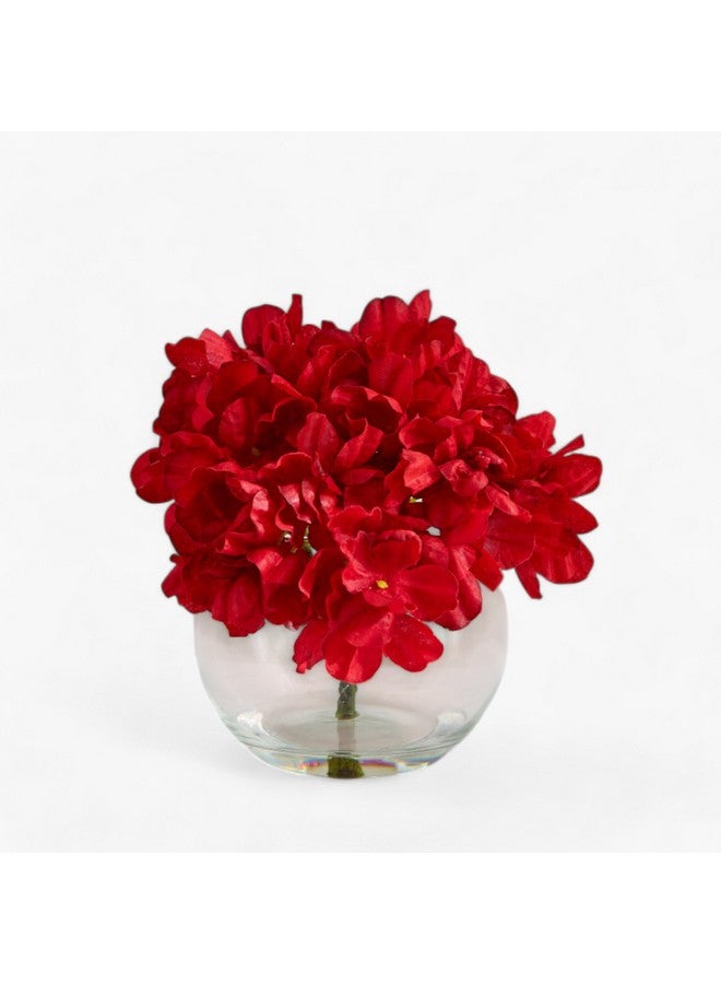 Home Box Liara Hydrangea Flower Arrangement with Still Water in Glass Pot 28 cm - Image 5