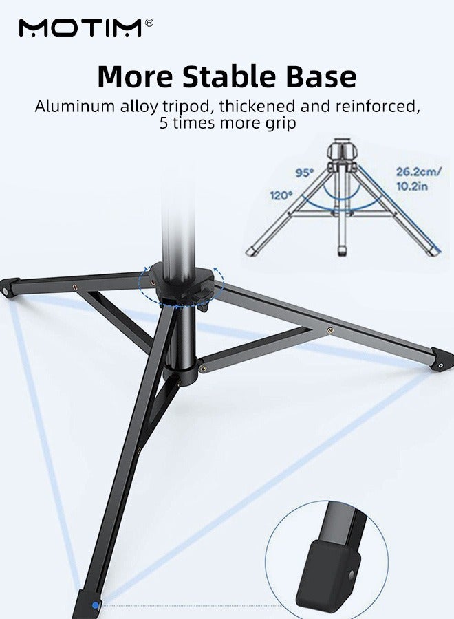 Motim 63''/160cm Selfie Stick Tripod, Extendable Phone Tripod Camera Stand With Remote Control, 360°Portable Selfie Stick, Aluminum Alloy Stick And Legs, Retractable Cell Phone Tripod for All Kinds of Mobile Phones and Cameras, GO Pro  - Image 3
