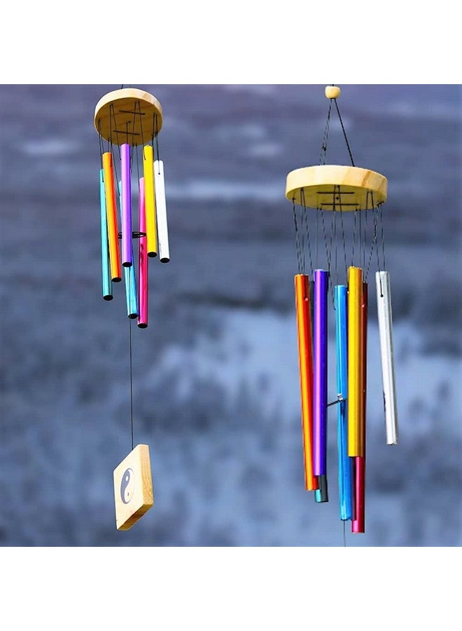 Lilone Brass 7 Color Pipes Wind Chimes For Home Decor (Made In India) | 24 Inch Long Jb799M - Image 1