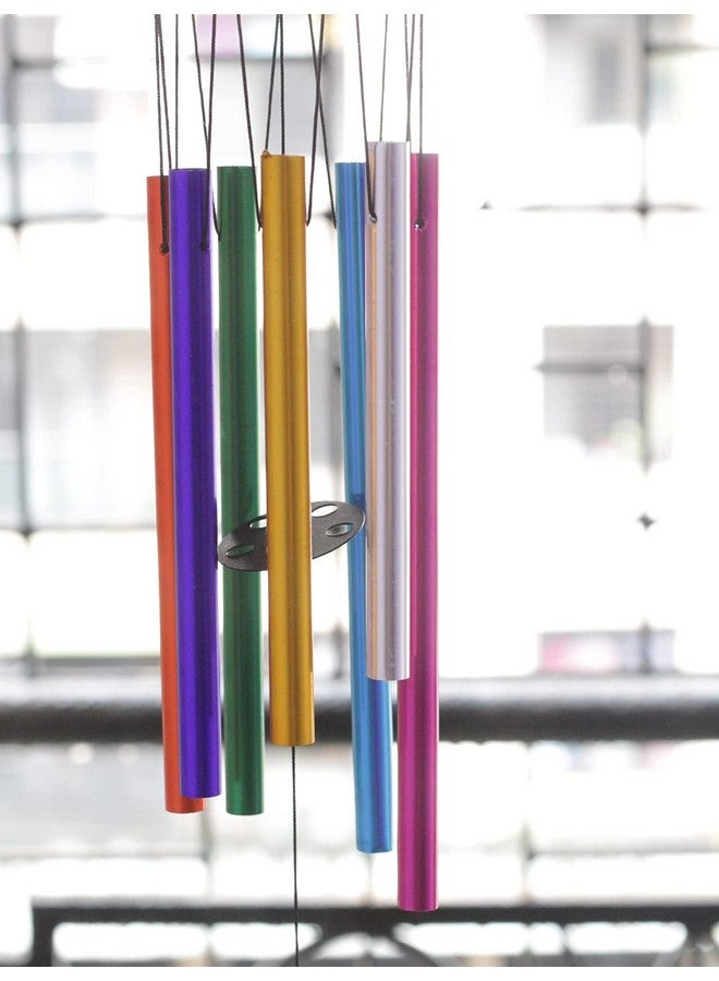 Lilone Brass 7 Color Pipes Wind Chimes For Home Decor (Made In India) | 24 Inch Long Jb799M - Image 3