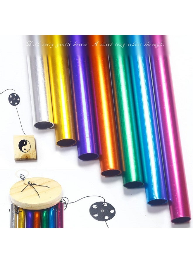 Lilone Brass 7 Color Pipes Wind Chimes For Home Decor (Made In India) | 24 Inch Long Jb799M - Image 5