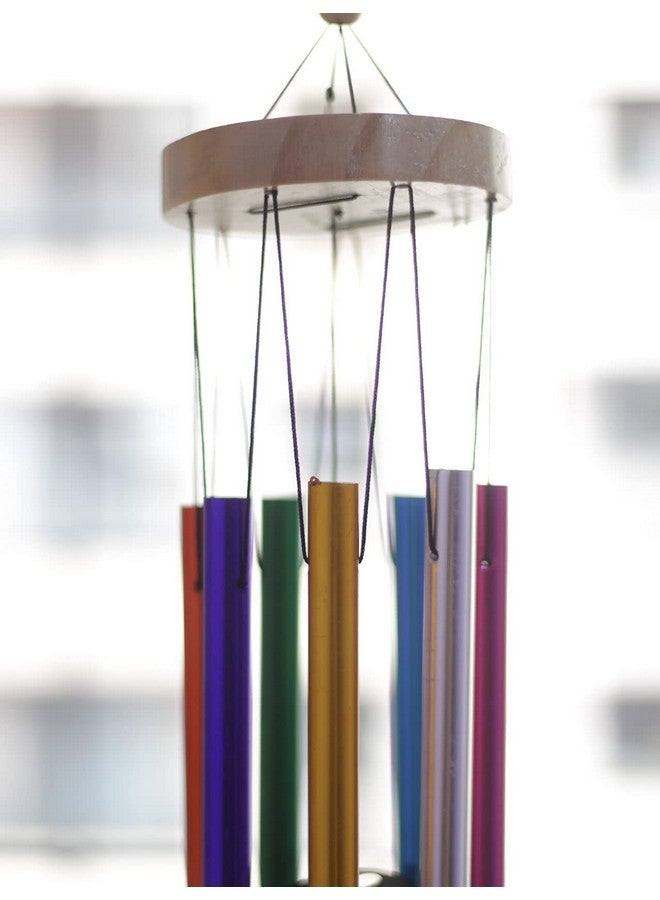 Lilone Brass 7 Color Pipes Wind Chimes For Home Decor (Made In India) | 24 Inch Long Jb799M - Image 4