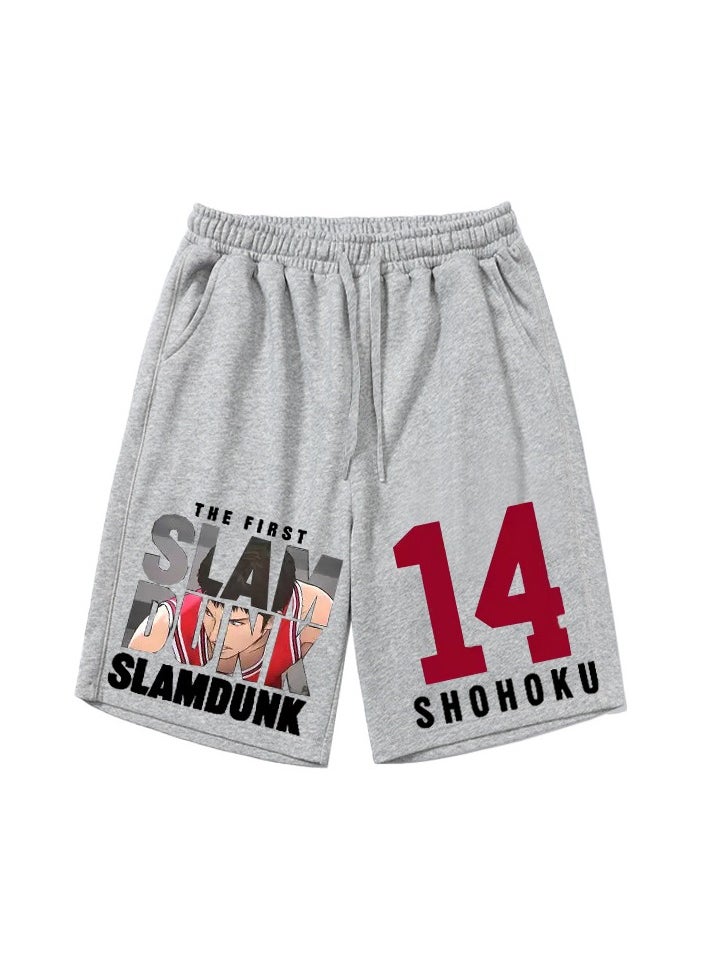 KUYING New Slam Dunk Master Printed Loose Five Point Casual Pants  - Image 1