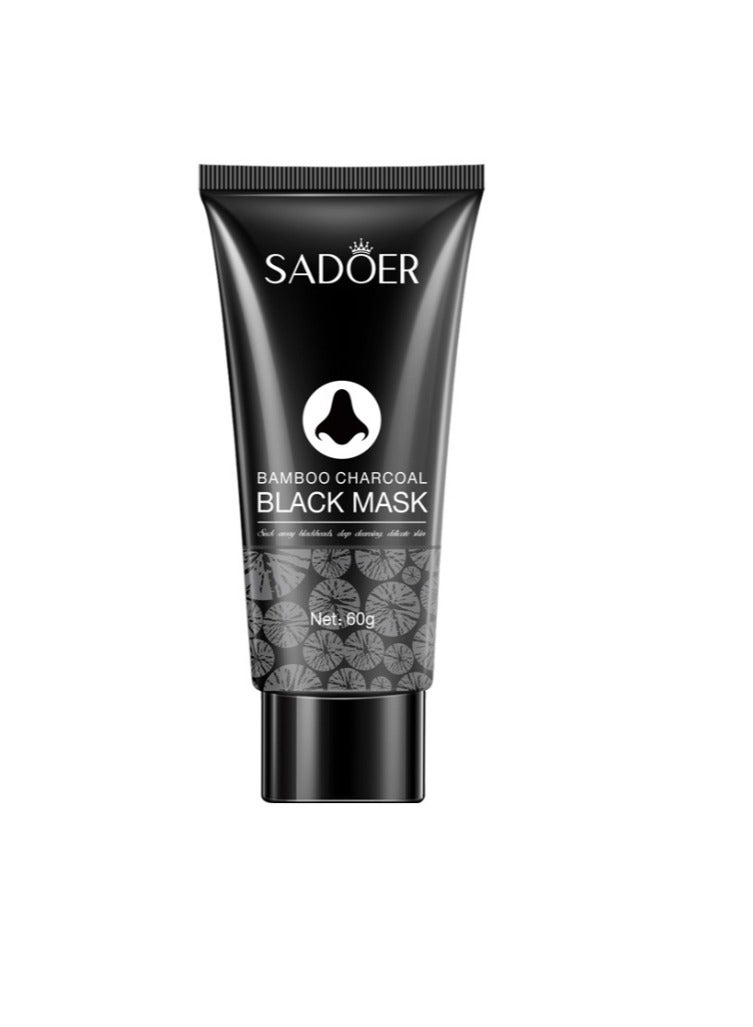 SADOER Bamboo Charcoal Black Mask-Blackhead Remover ​Charcoal Mask Peel off Mask Facial Pore Cleanser Purifying Face Mask Nose 60g - Image 4