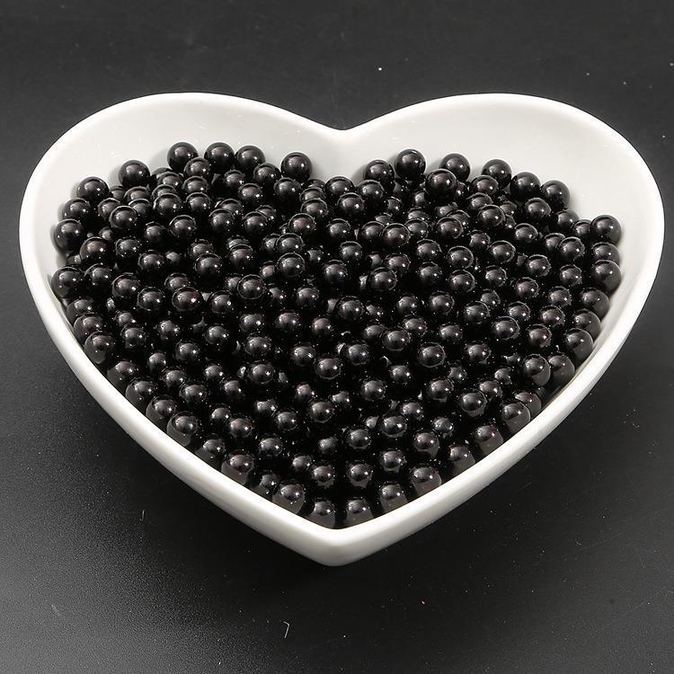No hole imitation pearl creamy-white ABS color decorative pearl clothing accessories loose beads diy handmade jewelry accessories Black