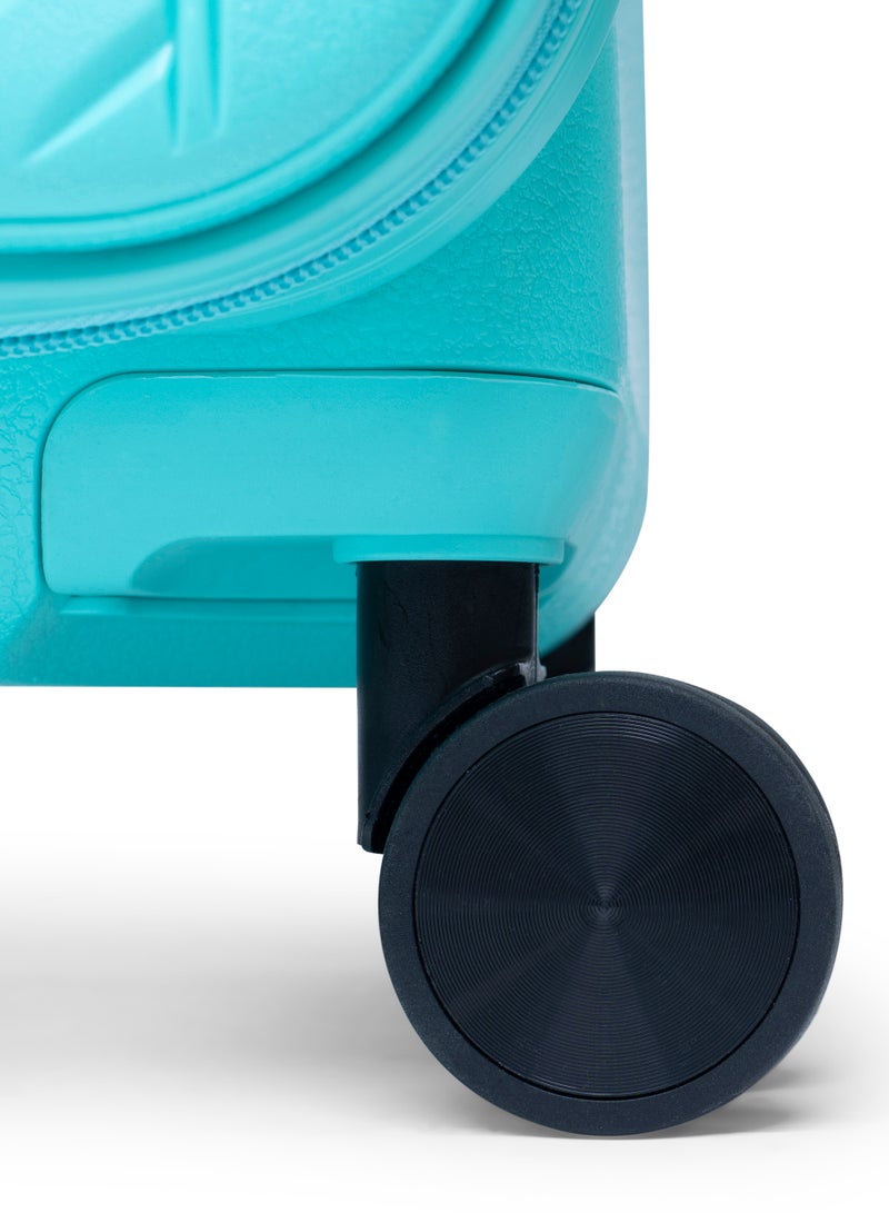 Track Track Tank Series Luggage Set Turquoise-Durable ABS Lightweight HardShell Suitcase with Double Spinner Wheels, Combination Lock & Anti-Theft Zipper Suitcase, 3-Piece Lightweight Travel Suitcase Set  - Image 4