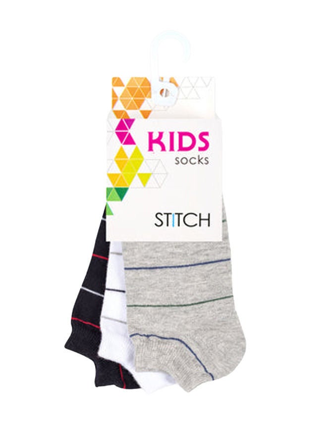 STITCH Boys Pack of 3 Lycra Ankle Casual Socks - Image 2