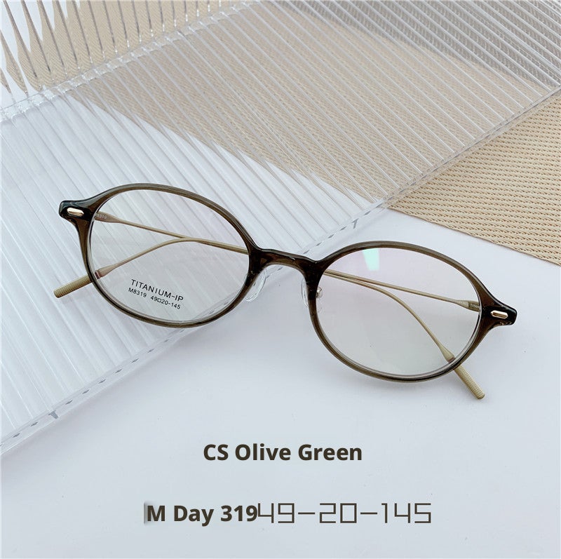HAVVS M8319 Oval Semi-Titanium Eyeglass Frames for Small Face - Image 3