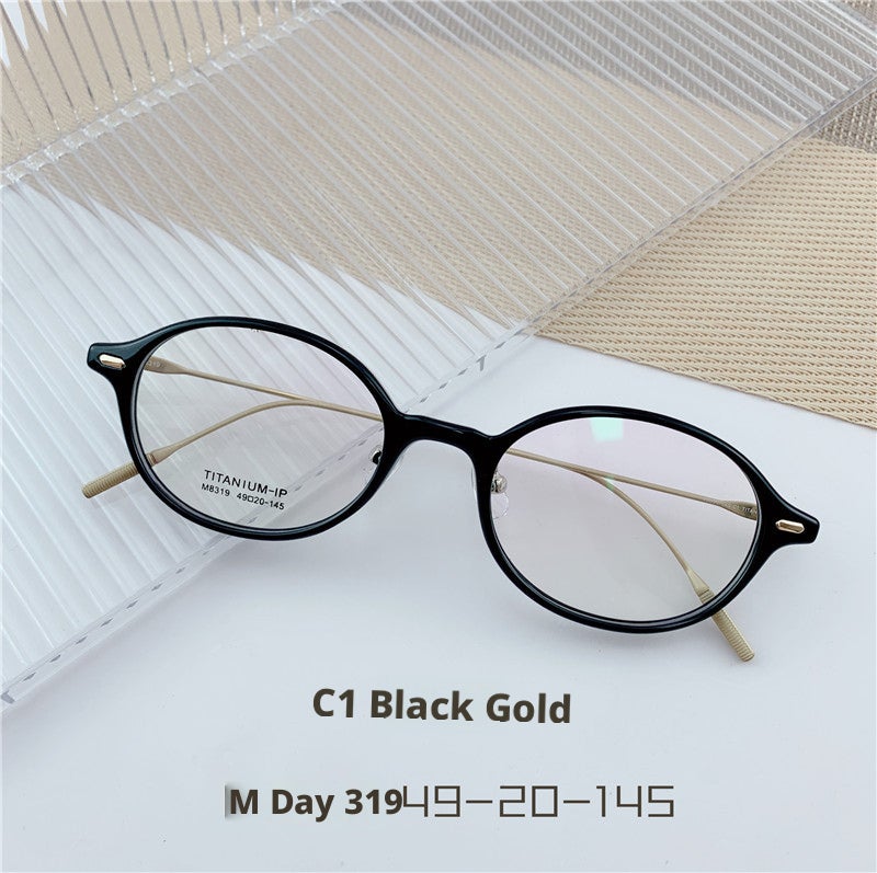 HAVVS M8319 Oval Semi-Titanium Eyeglass Frames for Small Face - Image 4