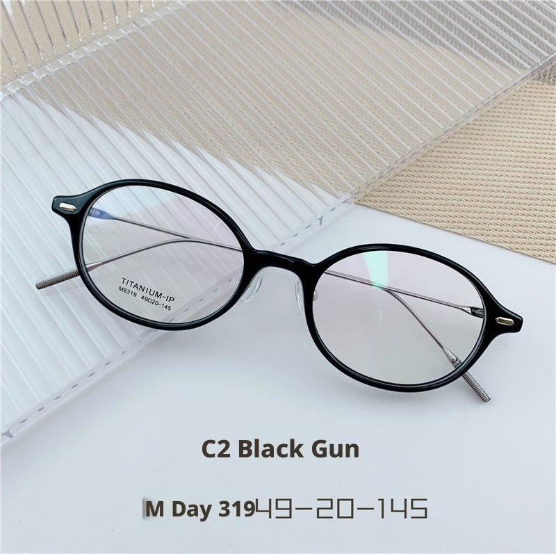 HAVVS M8319 Oval Semi-Titanium Eyeglass Frames for Small Face - Image 2