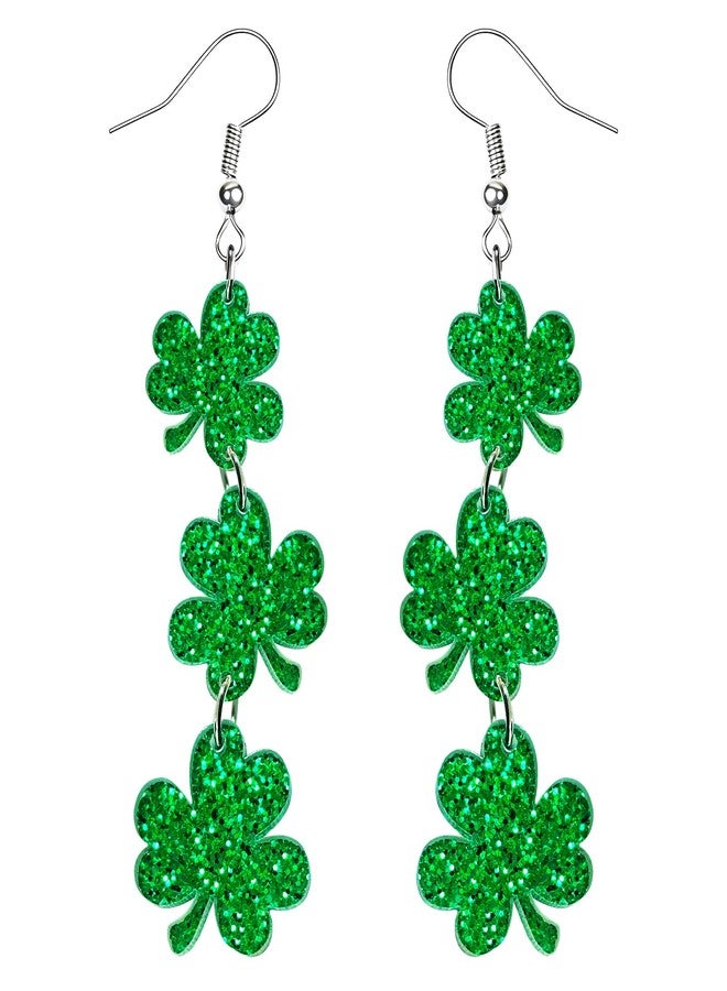 Dkomekii St Patricks Day Earrings for Women Shamrock Earrings Green Irish Clover Gifts Accessories Outfits Jewelry Gifts Good Lucky - Image 1