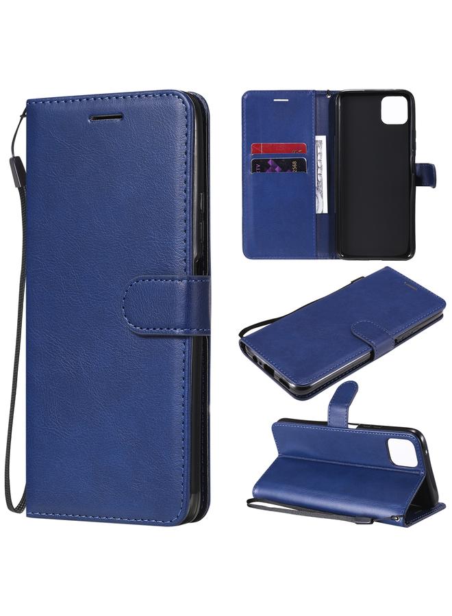 اس-توب جراب لهاتف Huawei Enjoy 20 5G، جراب جلدي واقي قابل للطي أفقيًا بلون سادة مع حامل وفتحات للبطاقات ومحفظة وإطار صورة وحبل - Image 1