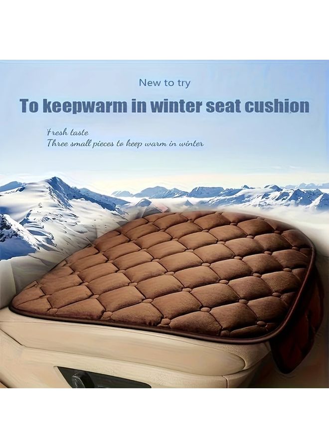 2pcs Brown Non Slip Car Seat Covers Universal Four Seasons Front Seat Cushions - Image 4
