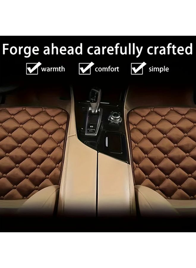 2pcs Brown Non Slip Car Seat Covers Universal Four Seasons Front Seat Cushions - Image 3