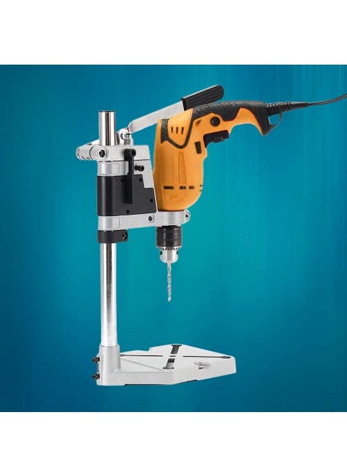 XDLB XDLB Multifunction Aluminium Base Bench Drill Press Stand 3843mm Workbench Rotary Repair Tools Drill Press Table Stand Clamp for Drilling Collet Drill not Included  - Image 1