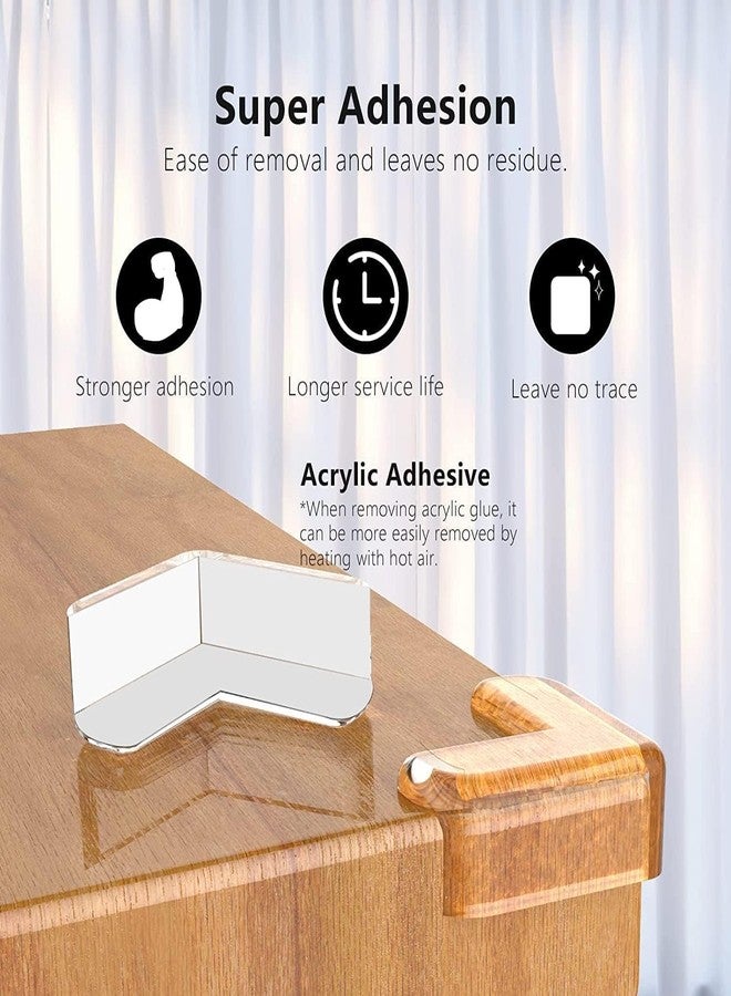 AIMERS 10 Pack Baby Proofing Corner Guards L-Shaped Corner Protectors, Soft Cushion Bumpers for Tables, Furniture & Sharp Edges, High-Resistant Adhesive, Transparent Baby Safety Corner Protectors - Image 4