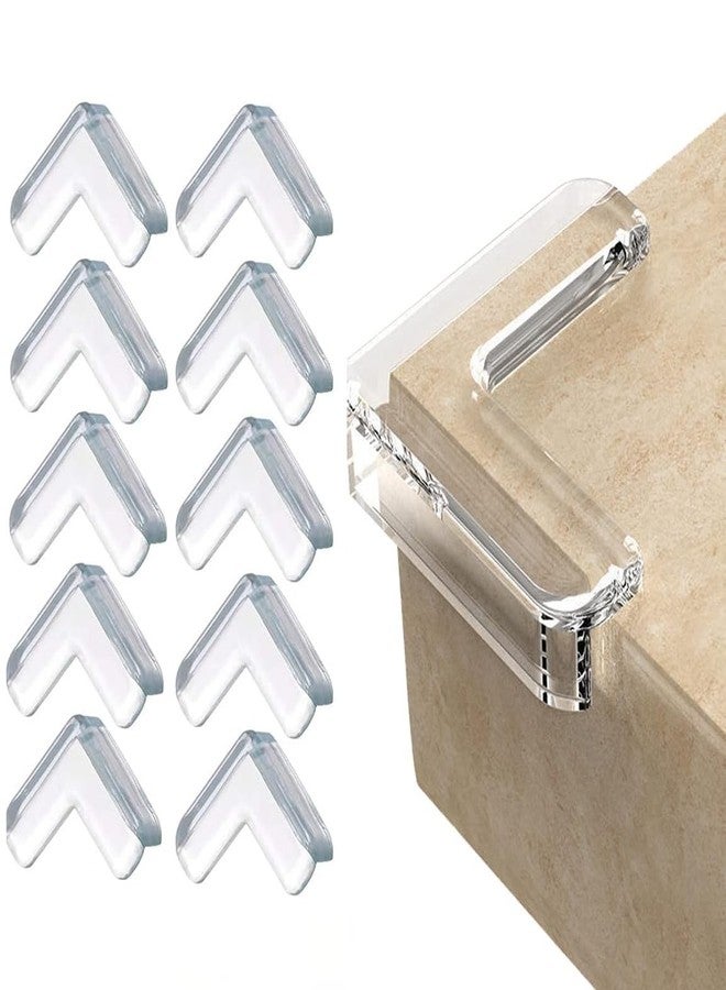 AIMERS 10 Pack Baby Proofing Corner Guards L-Shaped Corner Protectors, Soft Cushion Bumpers for Tables, Furniture & Sharp Edges, High-Resistant Adhesive, Transparent Baby Safety Corner Protectors - Image 2