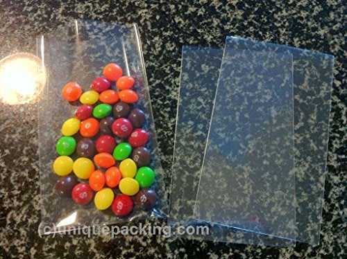 UNIQUEPACKING 100 Pcs 4x6 Inches (O) Clear Flat Open-End Cello Cellophane Bags Good for Bakery, Party/Wedding Favors, 1 Pack / 100 Pieces - Image 2