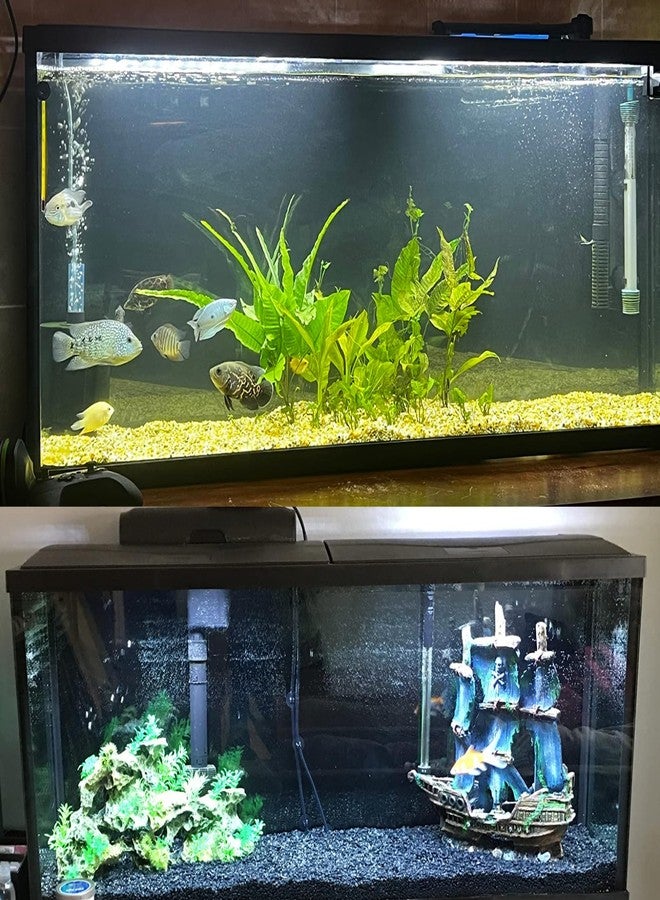 ELEBOX Aquarium Background Blue Black Fish Tank Background Picture 2 Sides Fish Backdrop for Aquarium Wallpaper 12"x 32" - Image 4