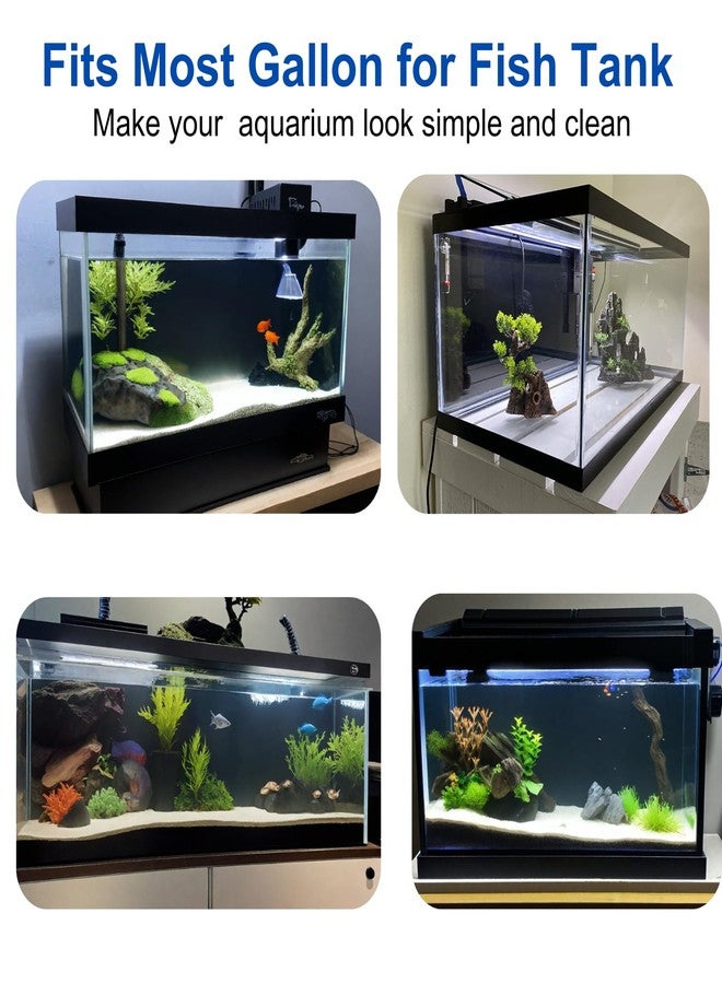 ELEBOX Aquarium Background Blue Black Fish Tank Background Picture 2 Sides Fish Backdrop for Aquarium Wallpaper 12"x 32" - Image 3