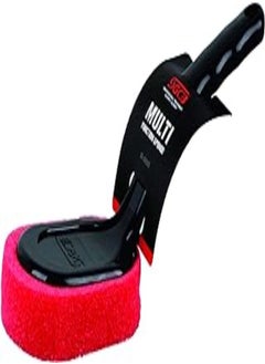SGCB Premium Shine Tire Applicator Brush, Tire Dressing Applicator Sponge Brush Sandwich-Layer Compound Solution Saving Curved Handle Easy Grip Auto Detailing Brush Boat Wax Foam Applicator