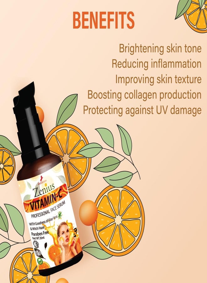 Zenius India Zenius Face Serum Vitamin C for Glowing Skin & Acne Prone Skin | Vitamin C Face Serum | Pack Of (2) - Image 4