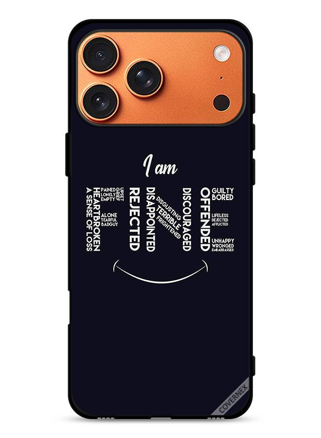 Covernex Apple iPhone 17 Pro Max Protective Case Cover Calligraphy I Am Fine - Image 1