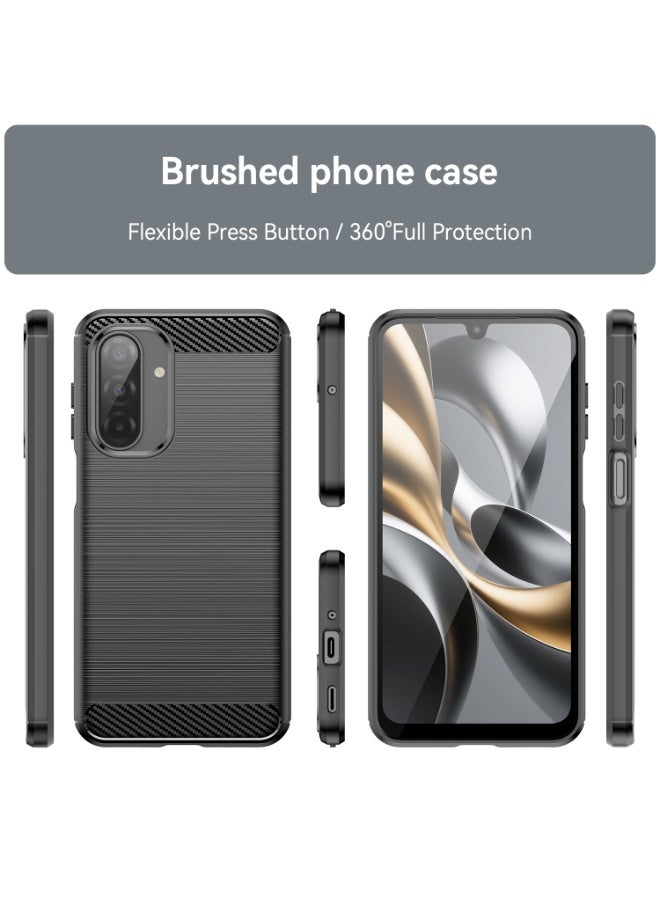 SanHu for Samsung Galaxy A17 4G/5G Case Cover, High Quality Slim and Lightweight Brushed Comfortable TPU Soft Feel Cell Phone Protective Case for Samsung Galaxy A17 4G/5G, Black - Image 2