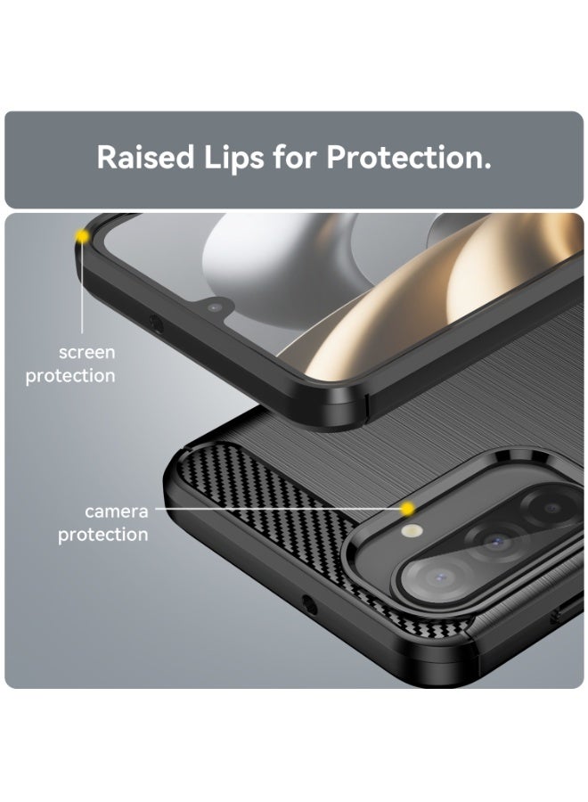 SanHu for Samsung Galaxy A17 4G/5G Case Cover, High Quality Slim and Lightweight Brushed Comfortable TPU Soft Feel Cell Phone Protective Case for Samsung Galaxy A17 4G/5G, Black - Image 5