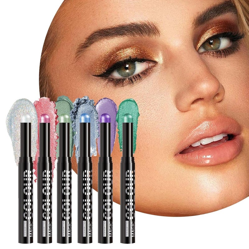 Eye Shadow Sticks - Long-Lasting Eye Cosmetic,Eyeshadow Brightener Pencil,for Beauty Cosmetics Women Girls Wife Girlfriend Daily Routines Travel Holiday Christmas Home - Image 3